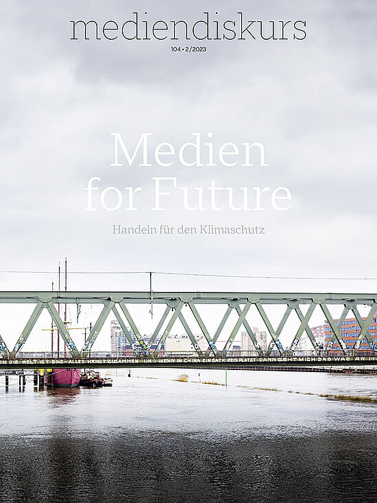 Brücke über Hafengelände: mediendiskurs 104, 2/2023: Medien for Future. Handeln für den Klimachutz