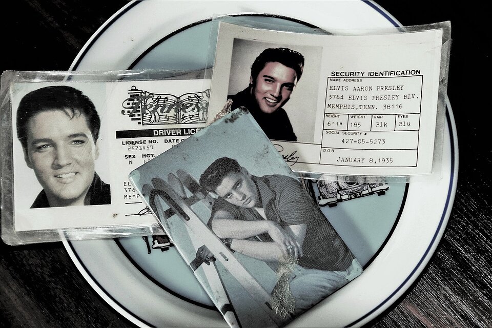 Ausweisdokumente von Elvis Presley