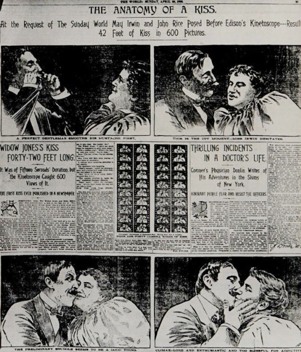 New York World: The Anatomy of a Kiss (1896)